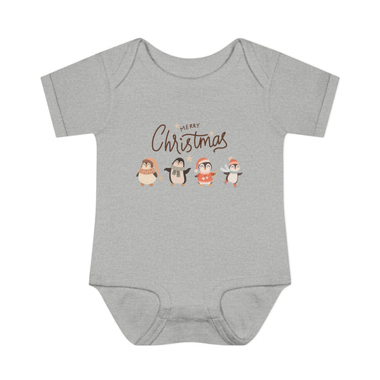 Merry Christmas penguins Bodysuit