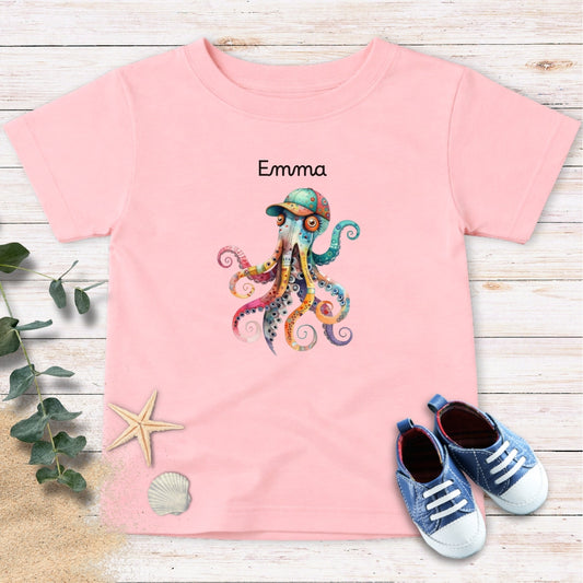Personalized Octopus Toddler Tee