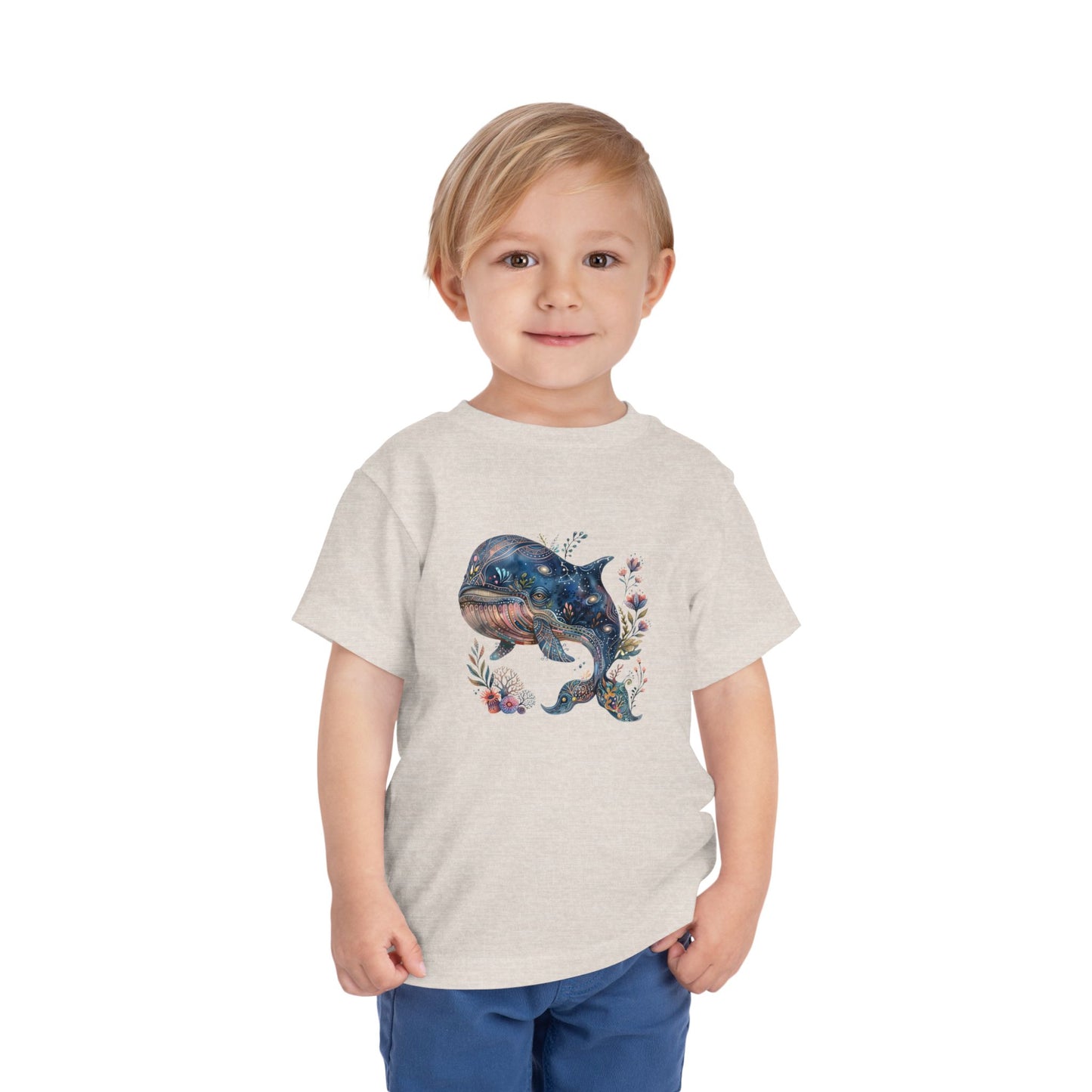 Cosmic Bloom Whale Toddler Tee
