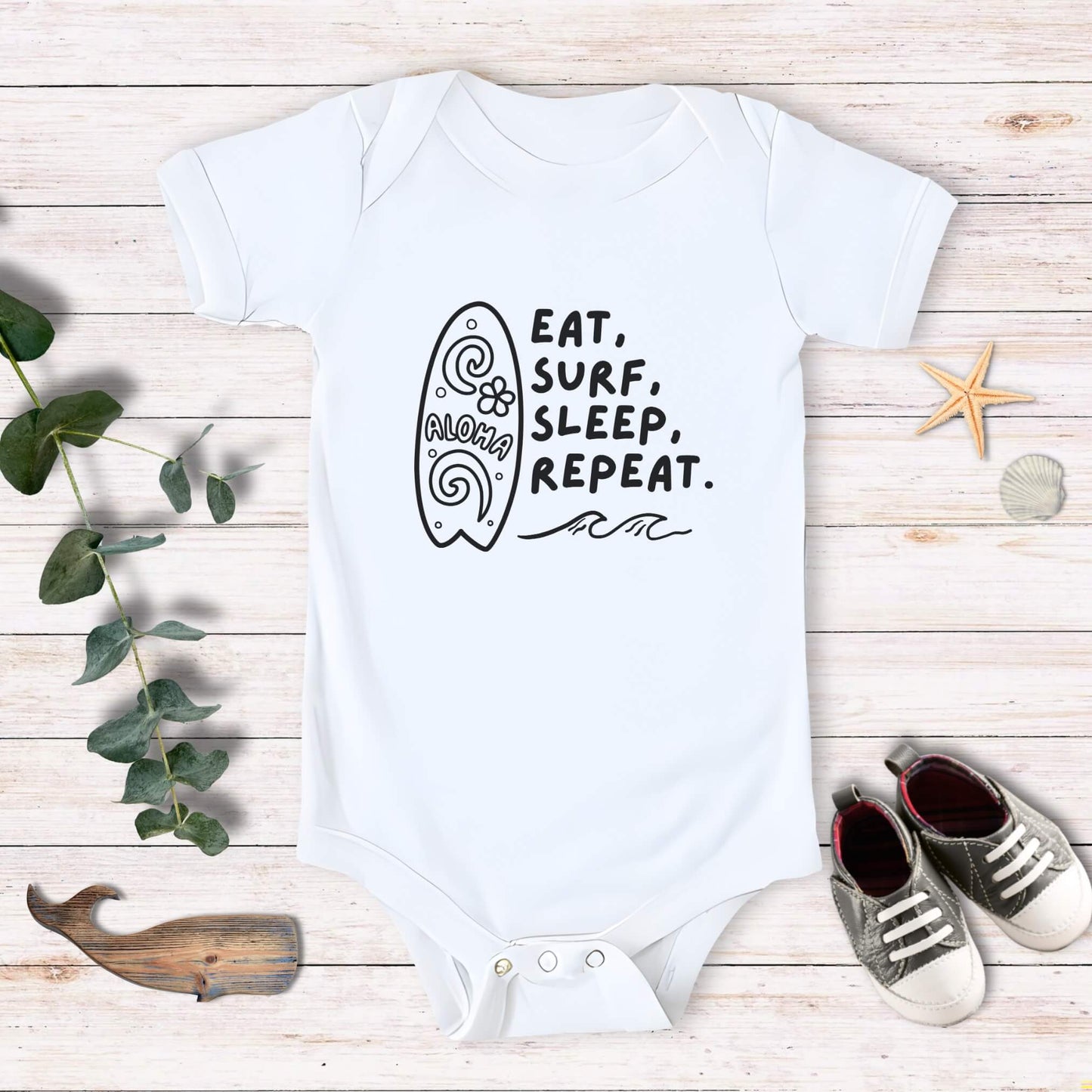 Eat sleep surf Bodysuit