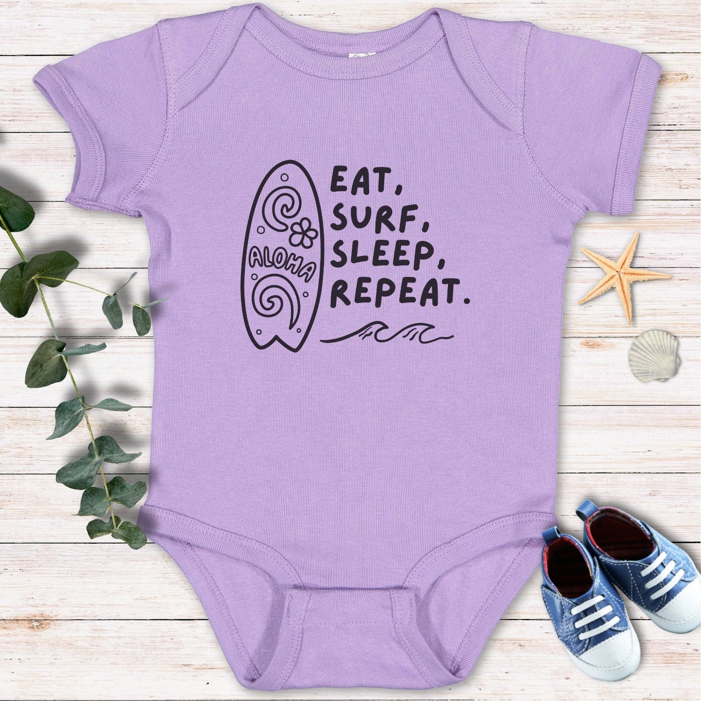 Eat sleep surf Bodysuit