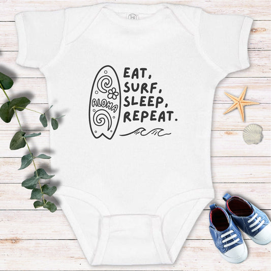 Eat sleep surf Bodysuit