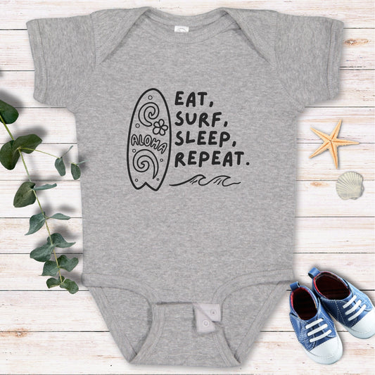 Eat sleep surf Bodysuit