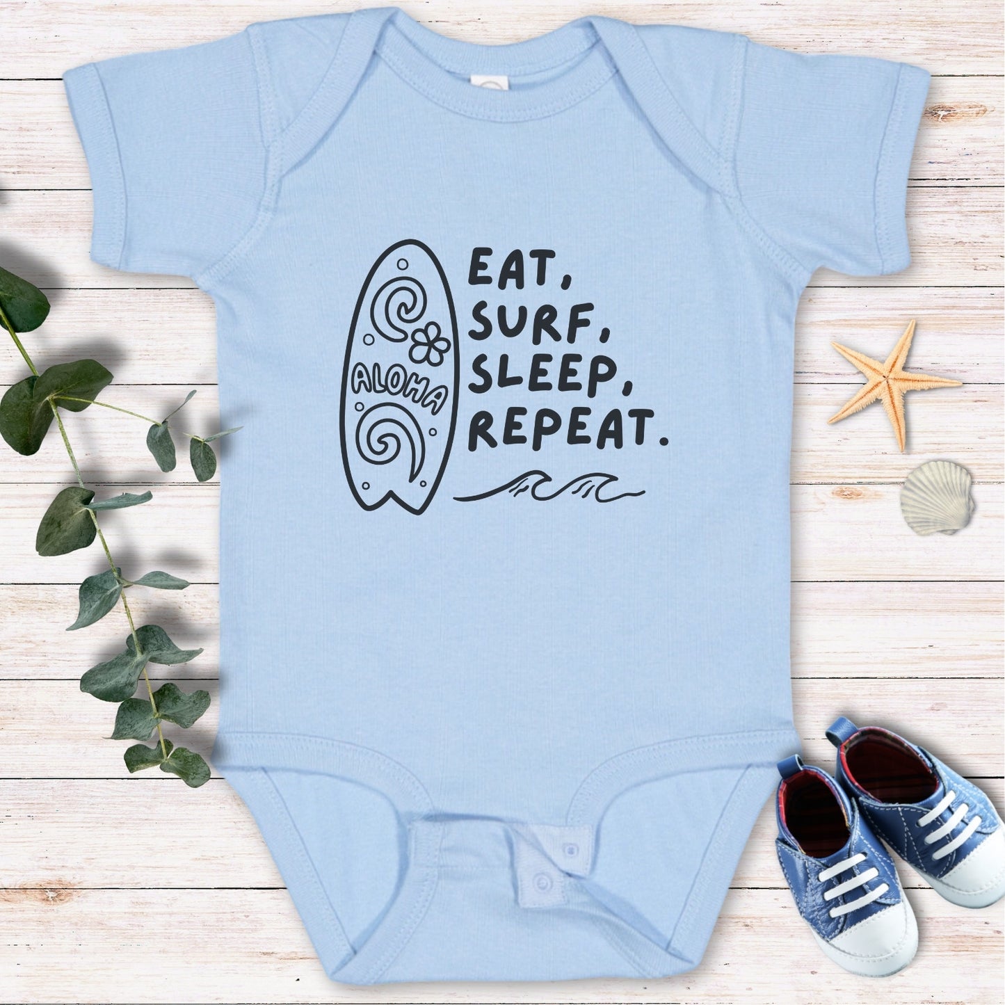 Eat sleep surf Bodysuit
