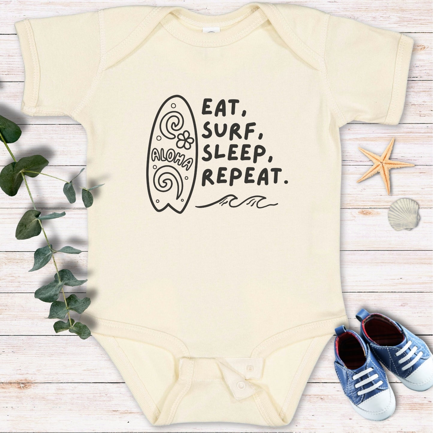 Eat sleep surf Bodysuit