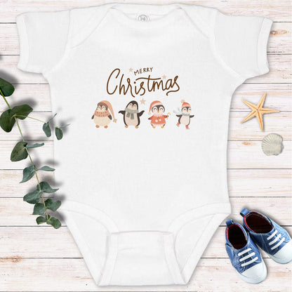 Merry Christmas penguins Bodysuit