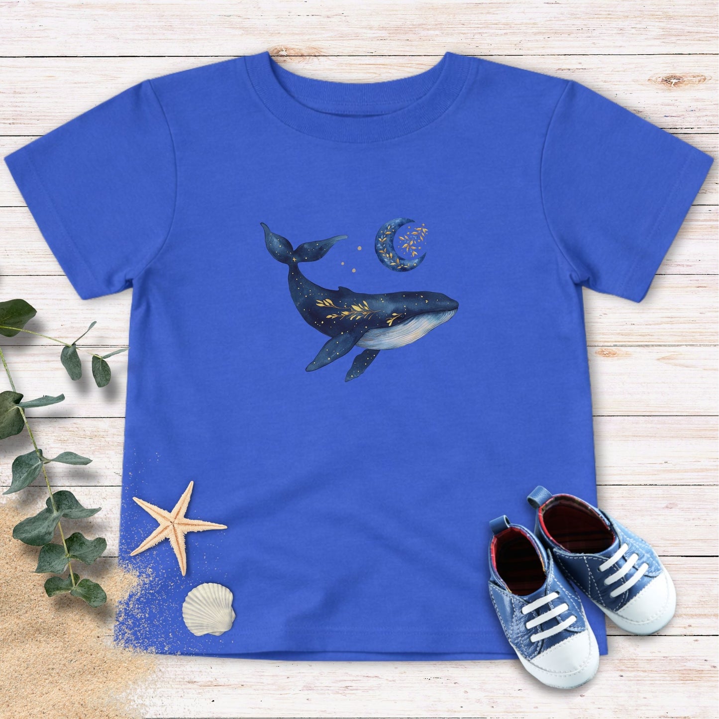 Moon, stars & whale Toddler Tee