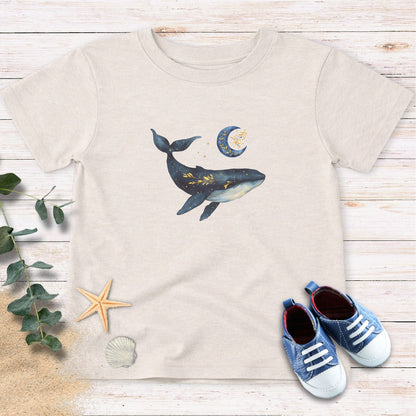 Moon, stars & whale Toddler Tee