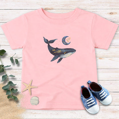 Moon, stars & whale Toddler Tee