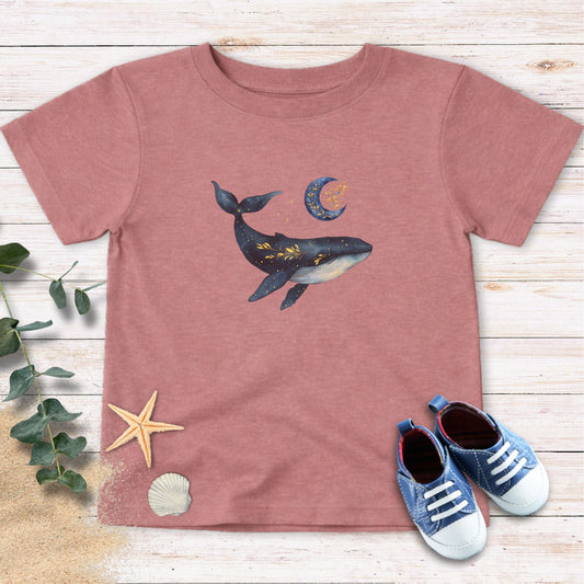 Moon, stars & whale Toddler Tee