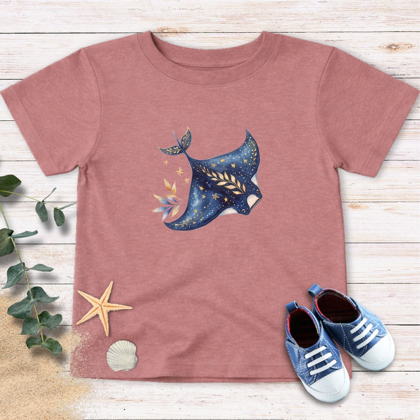Manta Ray & stars Toddler Tee