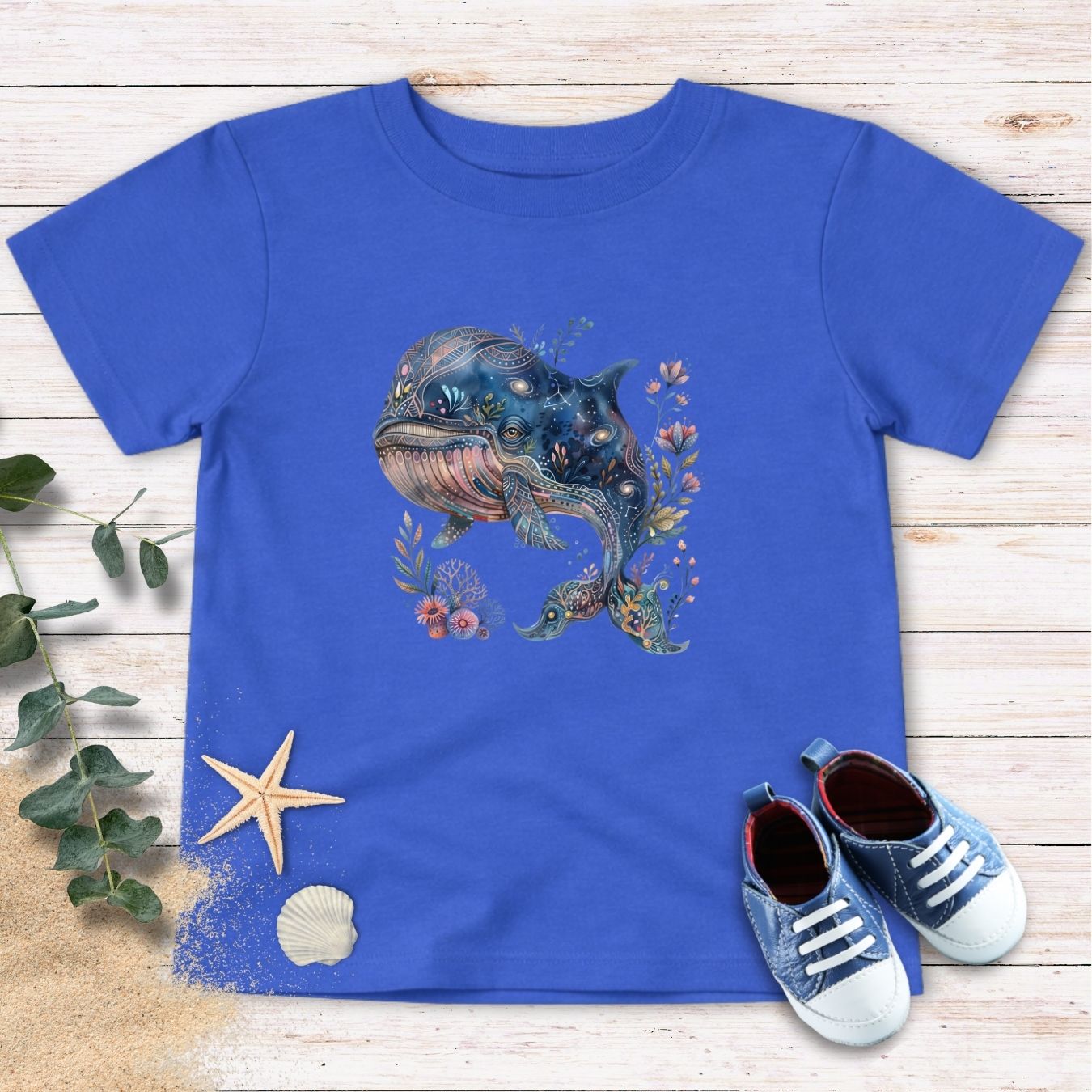Cosmic Bloom Whale Toddler Tee
