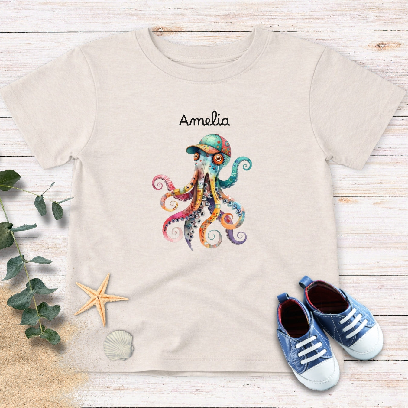 Personalized Octopus Toddler Tee