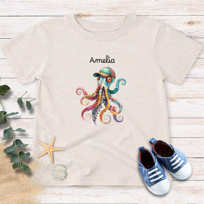 Personalized Octopus Toddler Tee