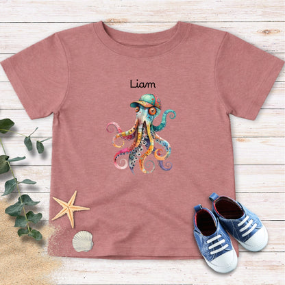 Personalized Octopus Toddler Tee