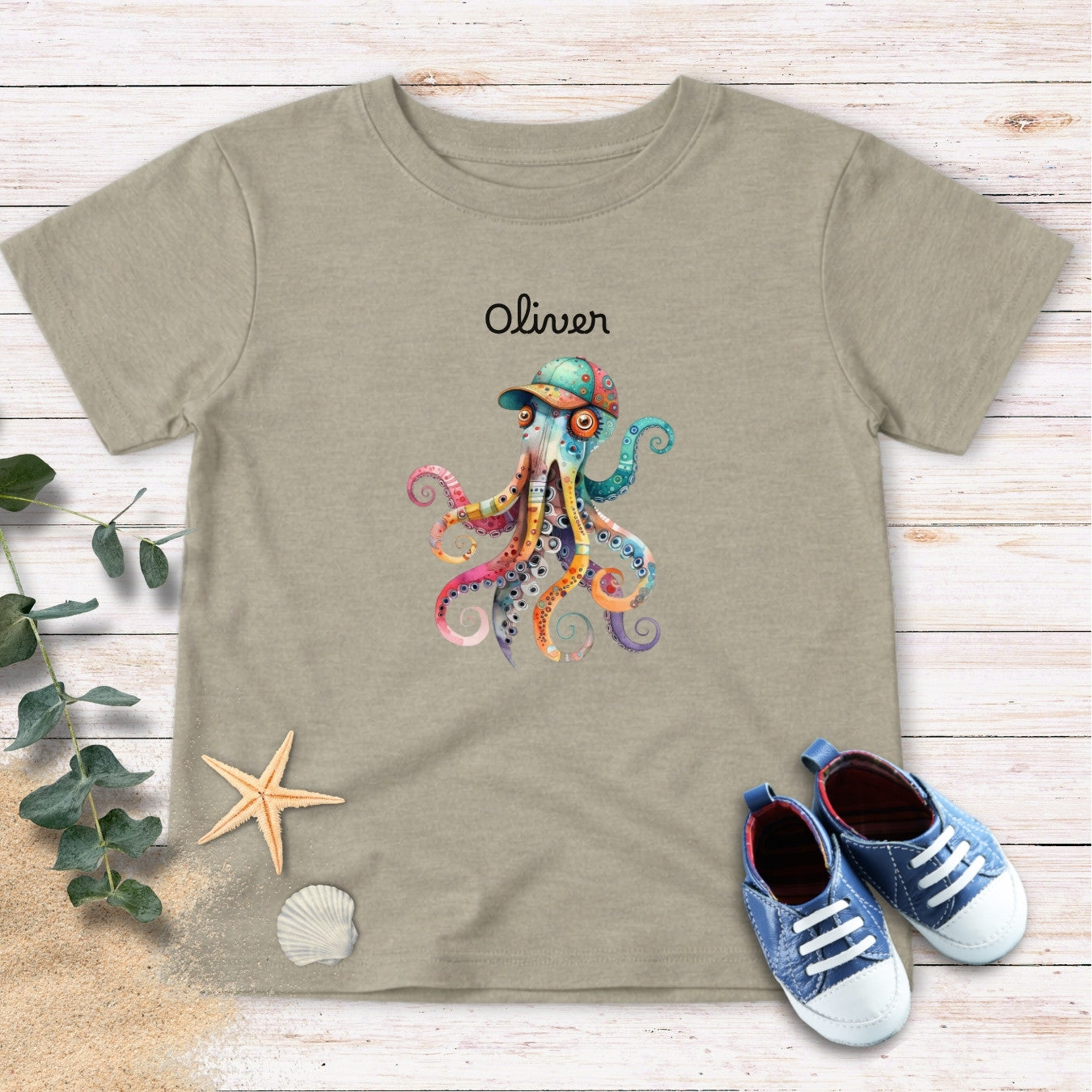 Personalized Octopus Toddler Tee