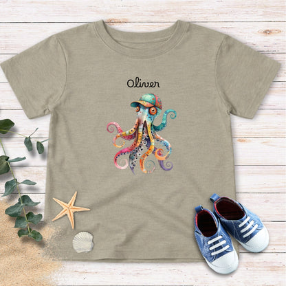 Personalized Octopus Toddler Tee