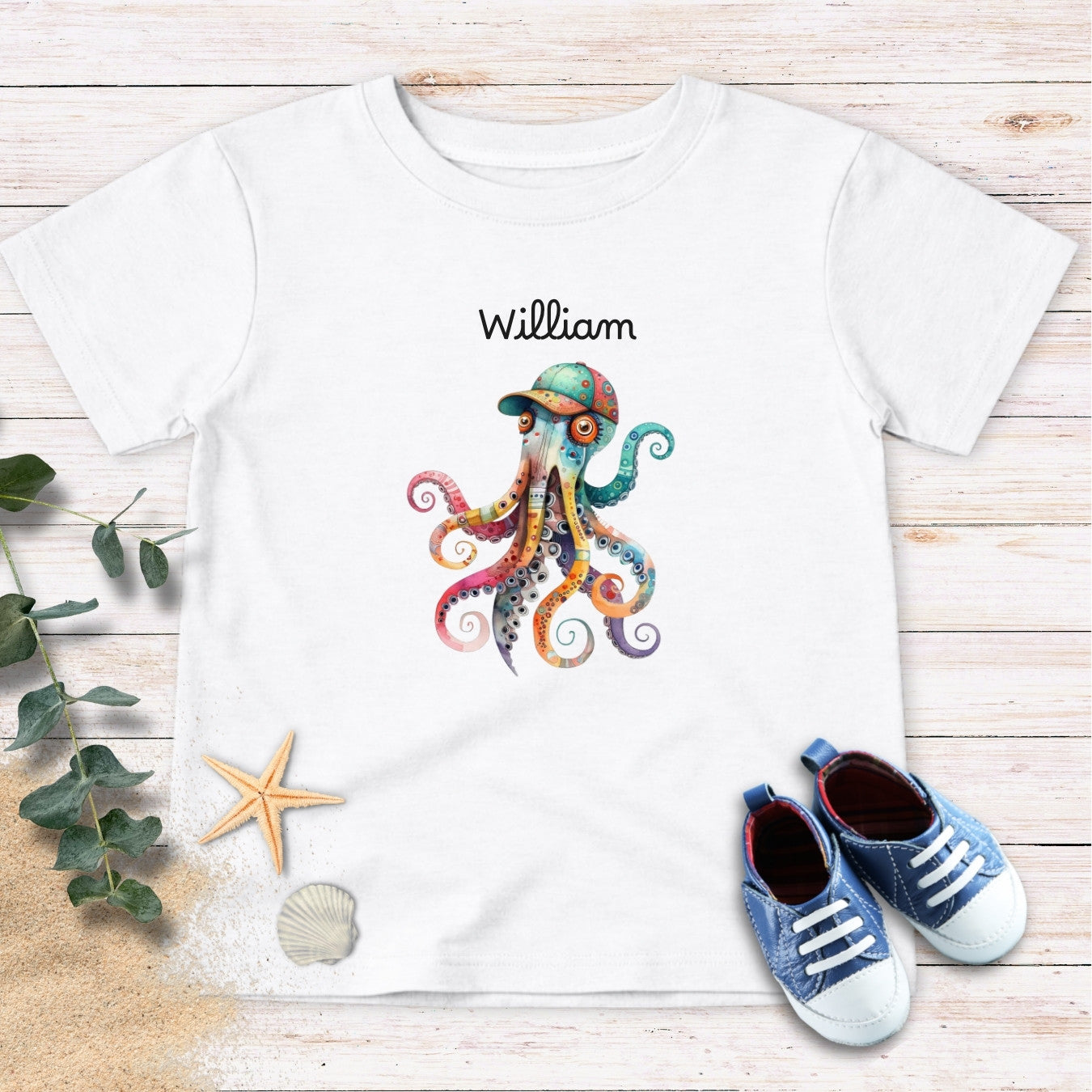 Personalized Octopus Toddler Tee