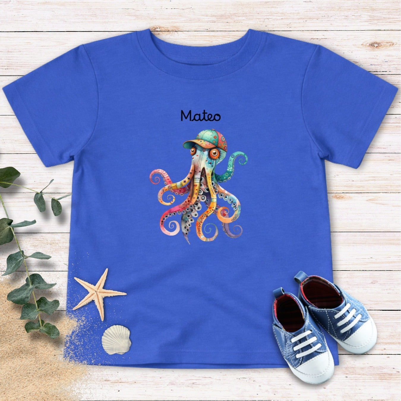 Personalized Octopus Toddler Tee