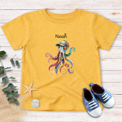 Personalized Octopus Toddler Tee