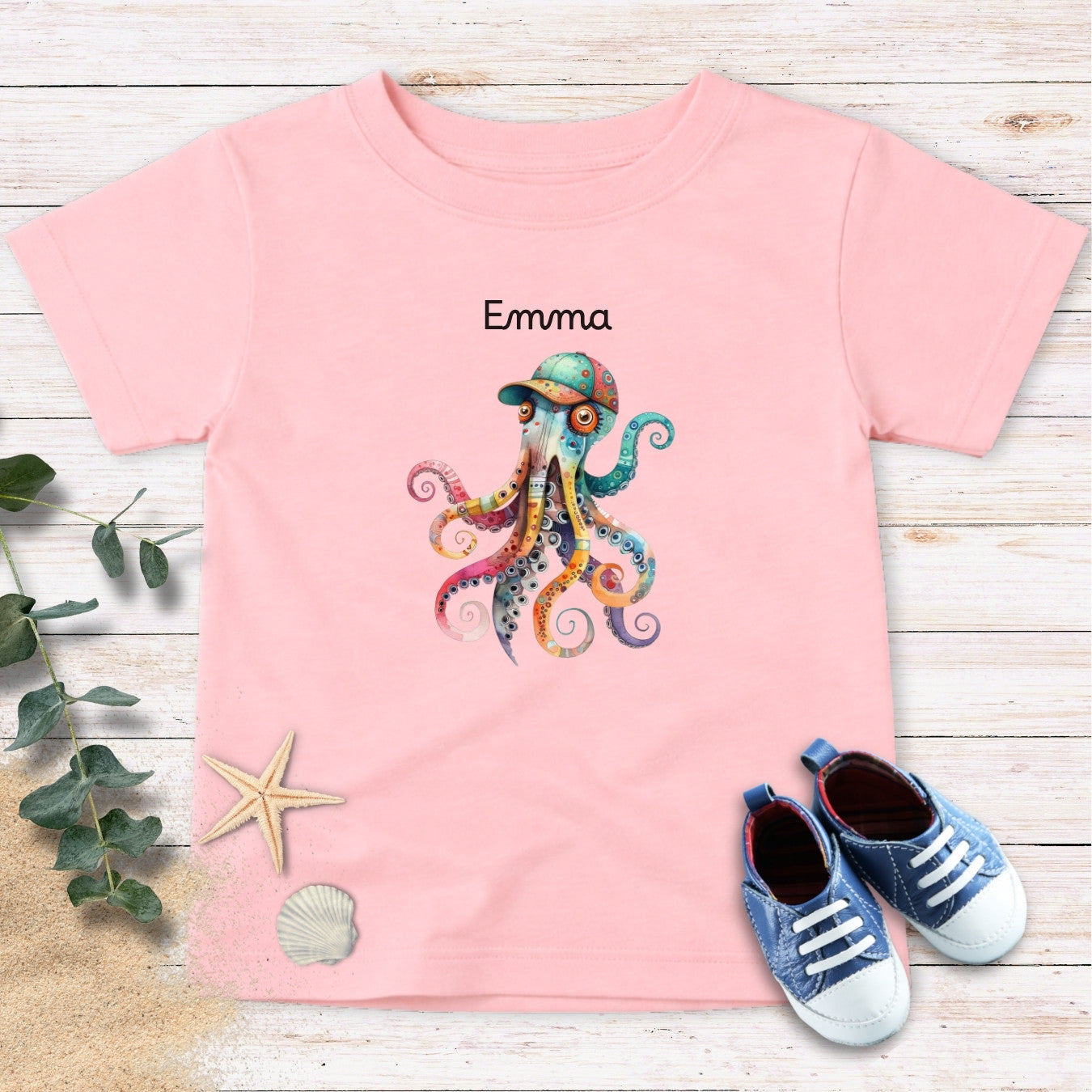 Personalized Octopus Toddler Tee