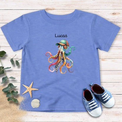 Personalized Octopus Toddler Tee