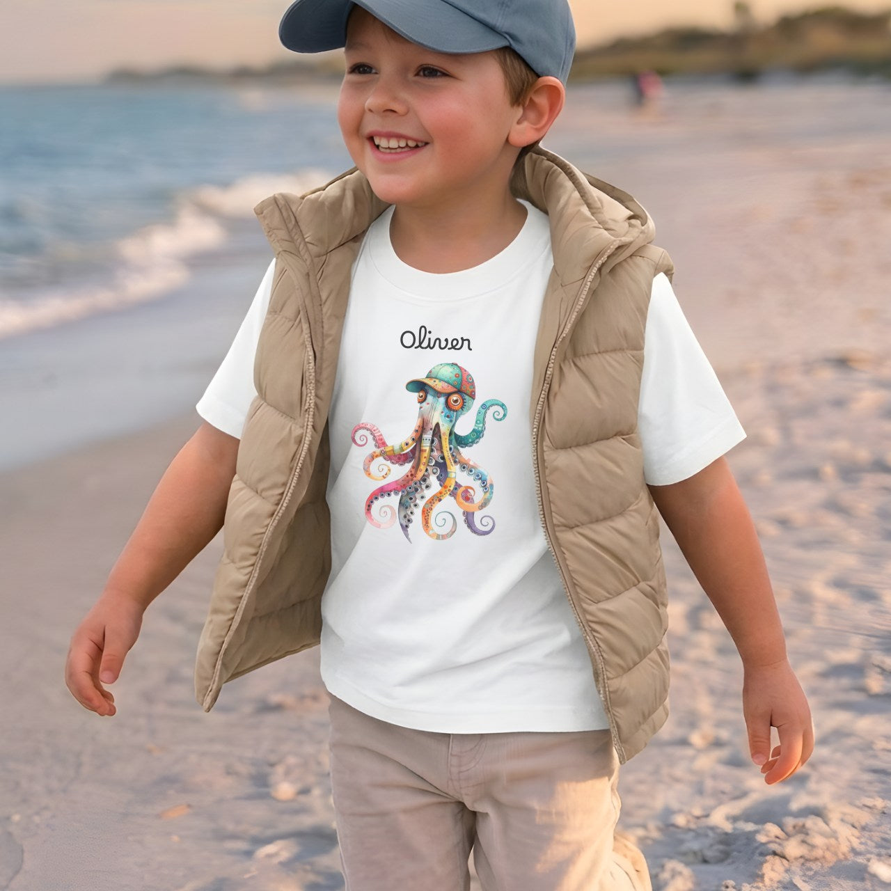 Personalized Octopus Toddler Tee