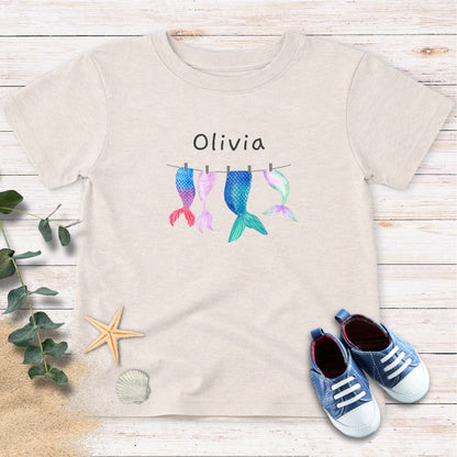 Personalized Mermaid Tails Toddler Tee