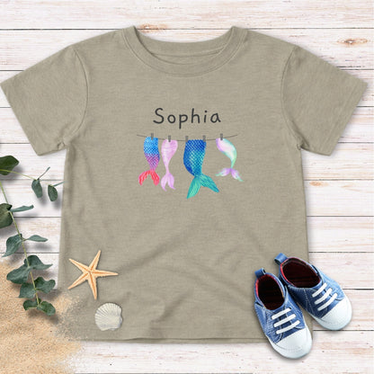 Personalized Mermaid Tails Toddler Tee