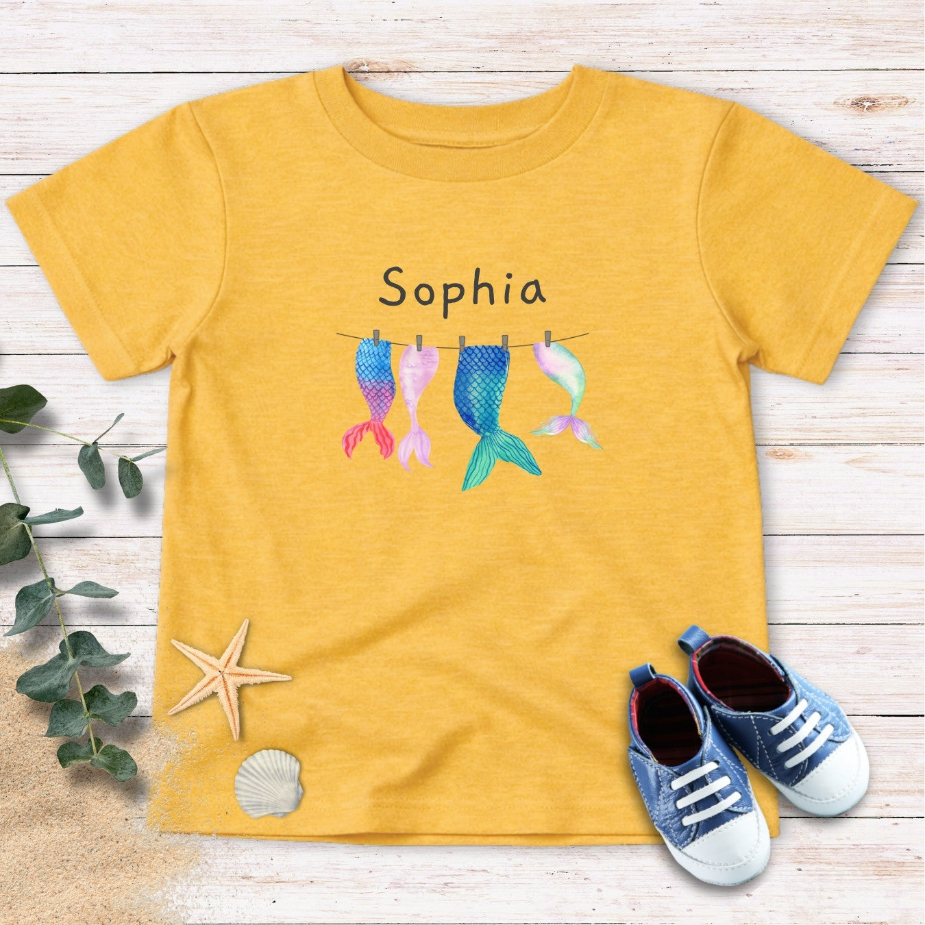 Personalized Mermaid Tails Toddler Tee
