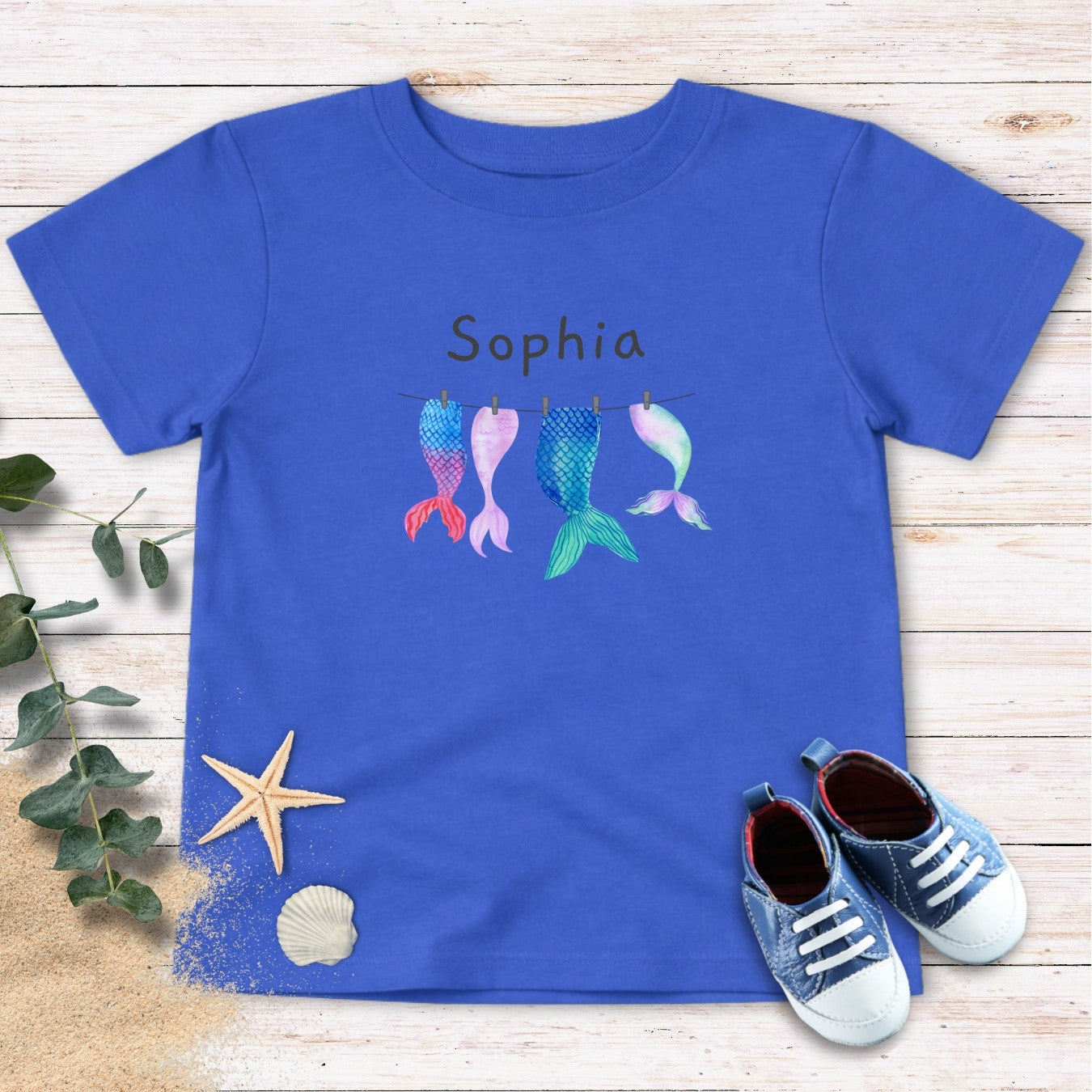 Personalized Mermaid Tails Toddler Tee
