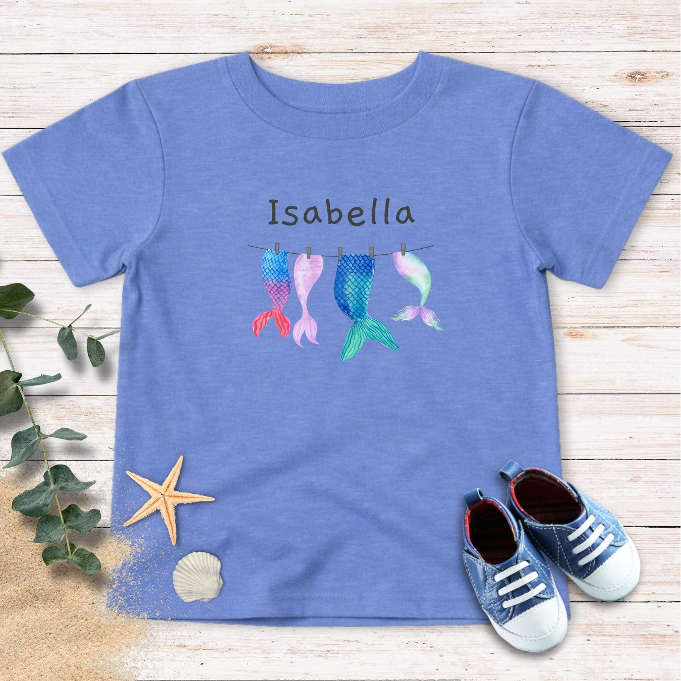 Personalized Mermaid Tails Toddler Tee