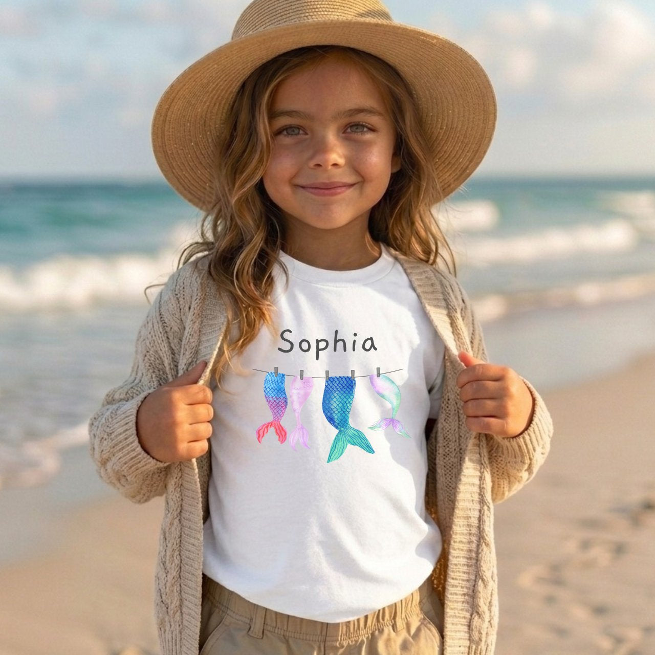 Personalized Mermaid Tails Toddler Tee