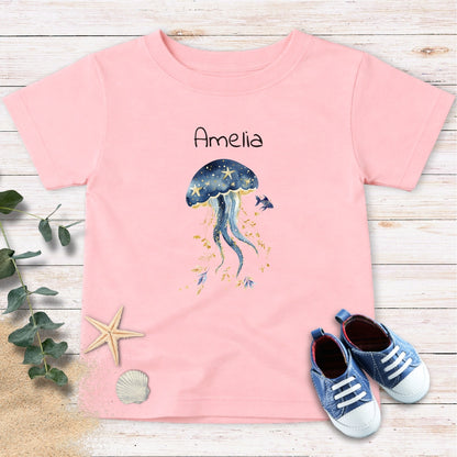 Personalized Jellyfish & stars Toddler Tee