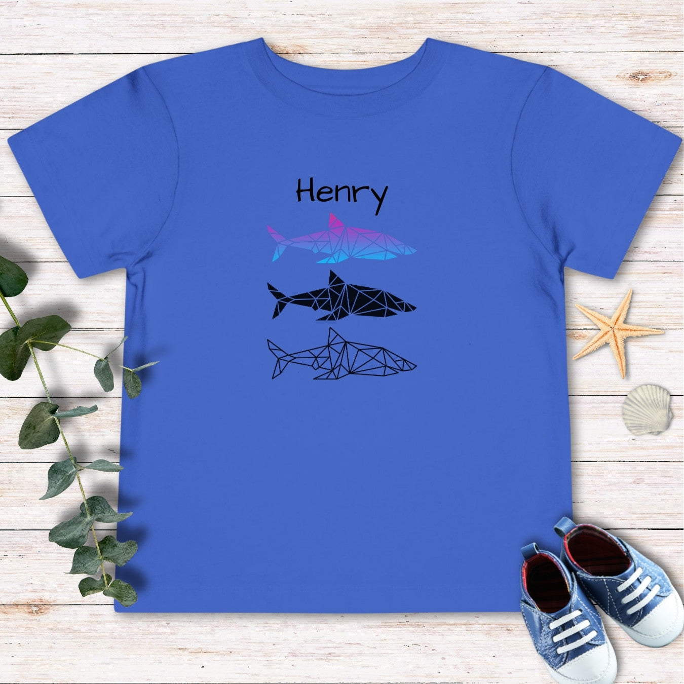 Personalized Sharks Toddler Tee