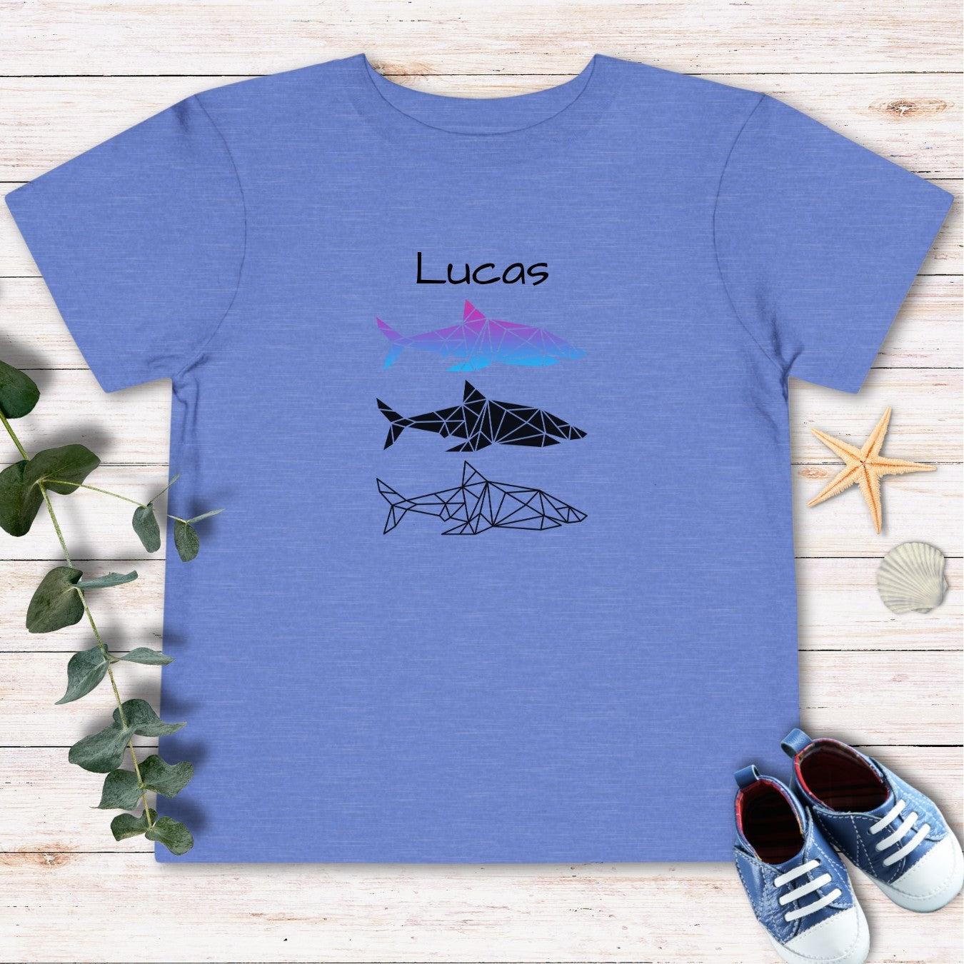 Personalized Sharks Toddler Tee