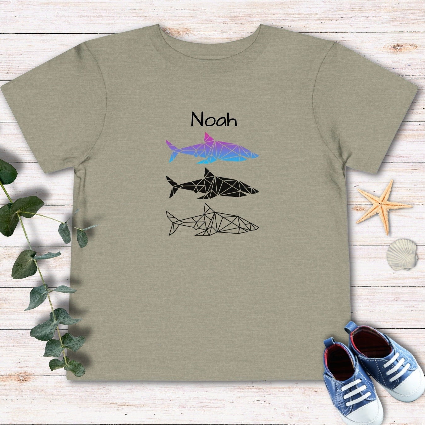 Personalized Sharks Toddler Tee