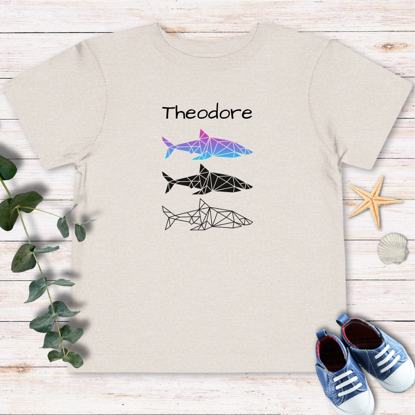 Personalized Sharks Toddler Tee
