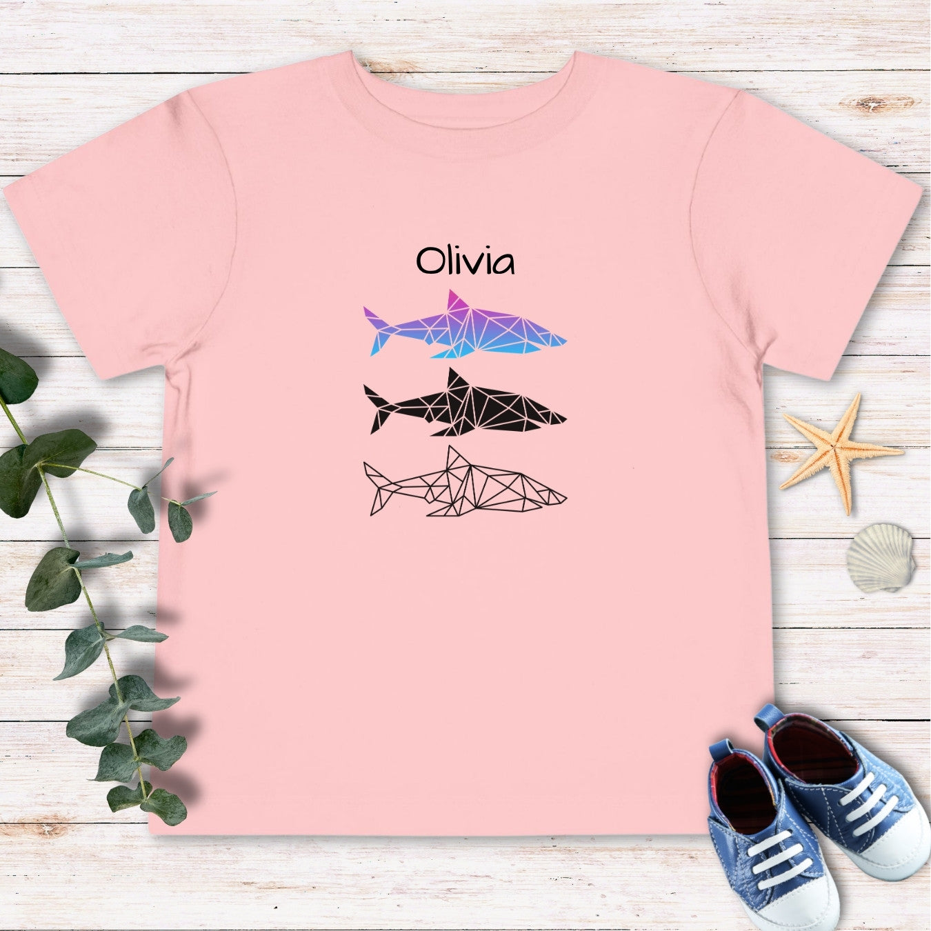 Personalized Sharks Toddler Tee