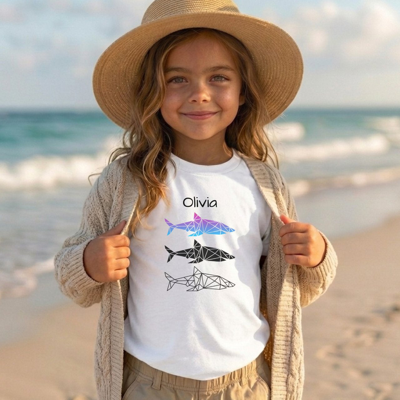 Personalized Sharks Toddler Tee