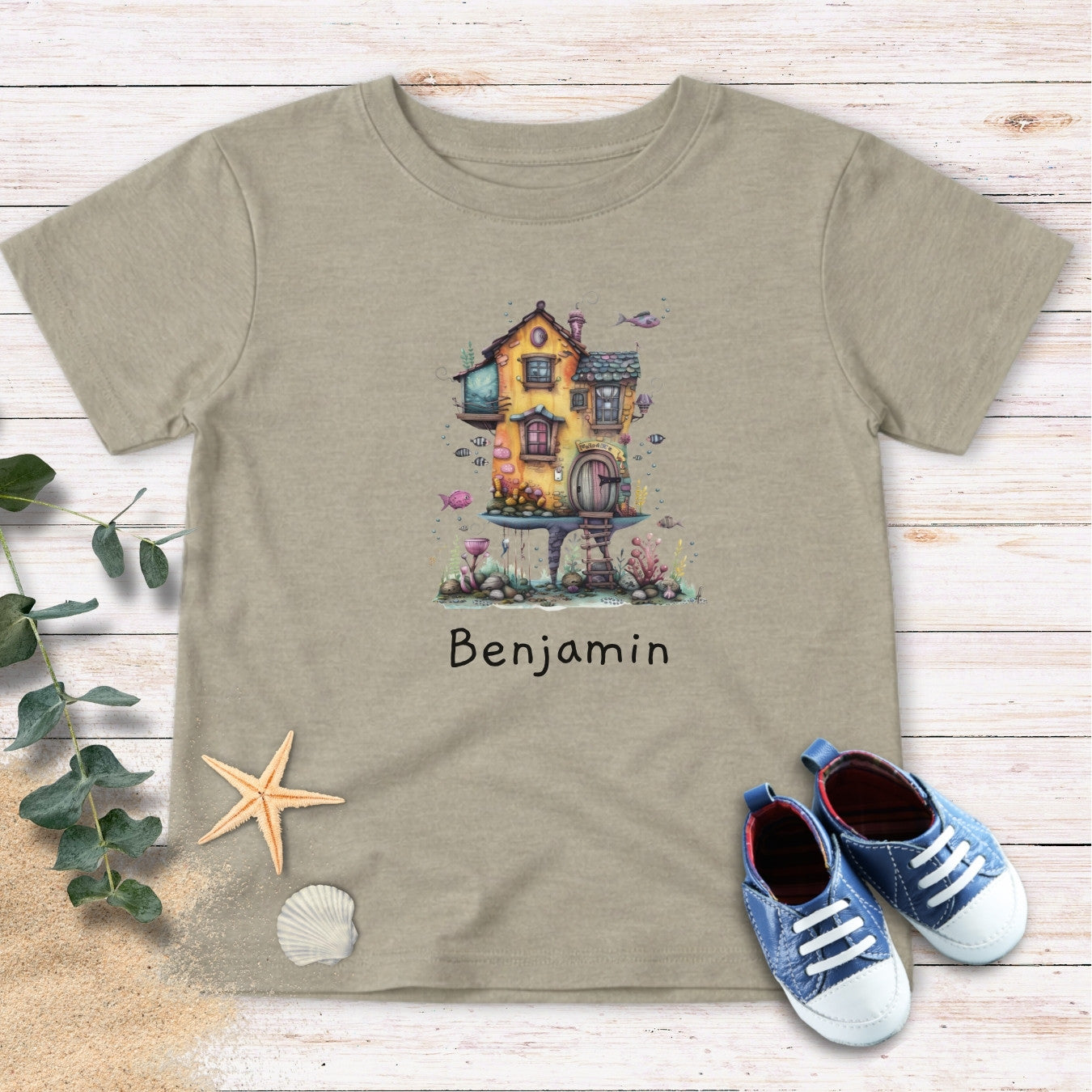 Personalized Underwater house Toddler Tee