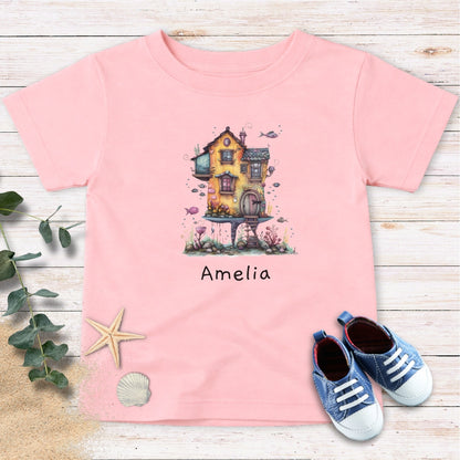 Personalized Underwater house Toddler Tee