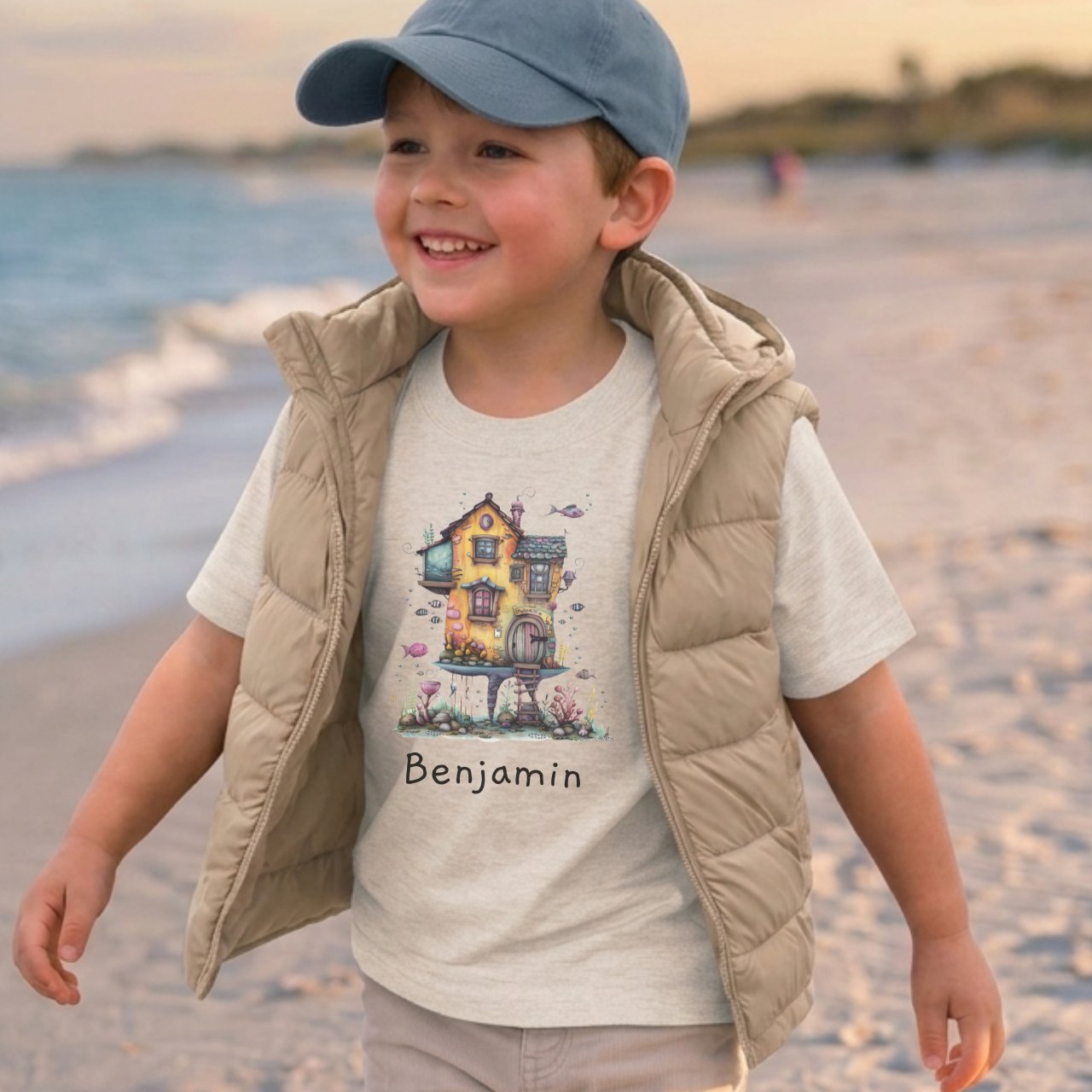 Personalized Underwater house Toddler Tee