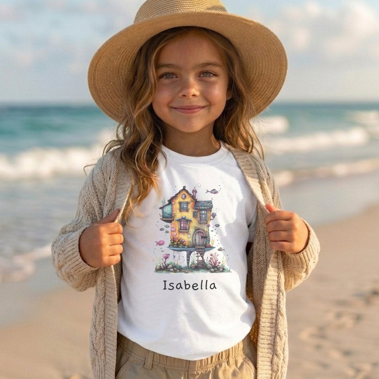 Personalized Underwater house Toddler Tee