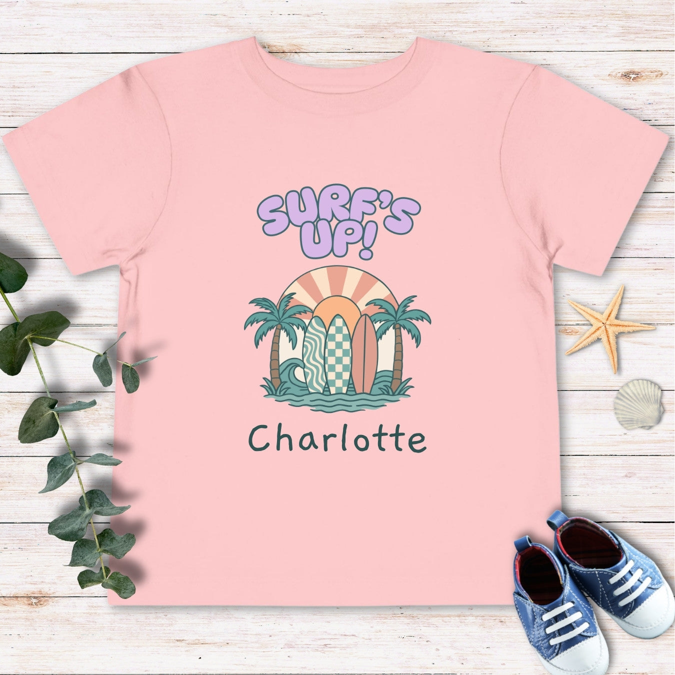 Personalized Surf’s up Toddler Tee