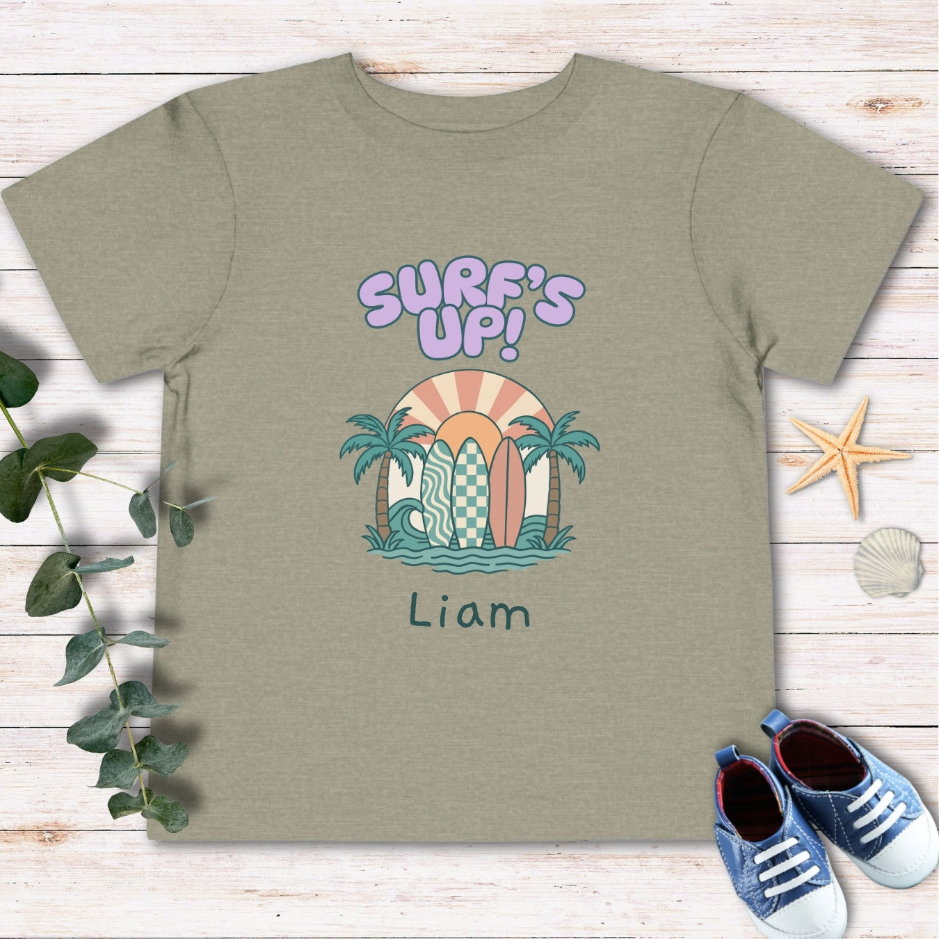 Personalized Surf’s up Toddler Tee
