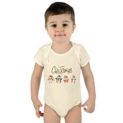 Merry Christmas penguins Bodysuit