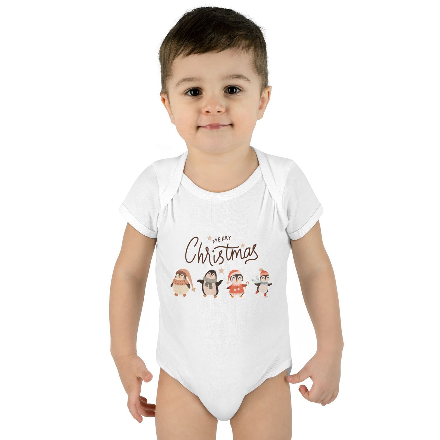 Merry Christmas penguins Bodysuit