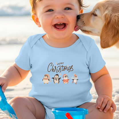 Merry Christmas penguins Bodysuit