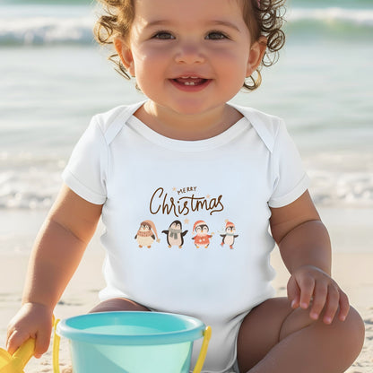 Merry Christmas penguins Bodysuit